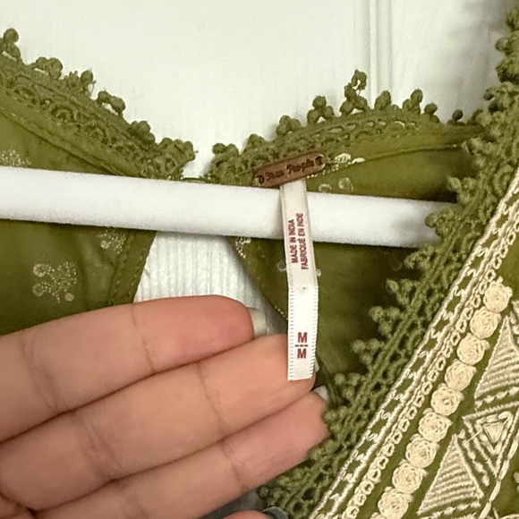 Free People Southwest mini dress Green Boho Dress - Picture 4 of 4